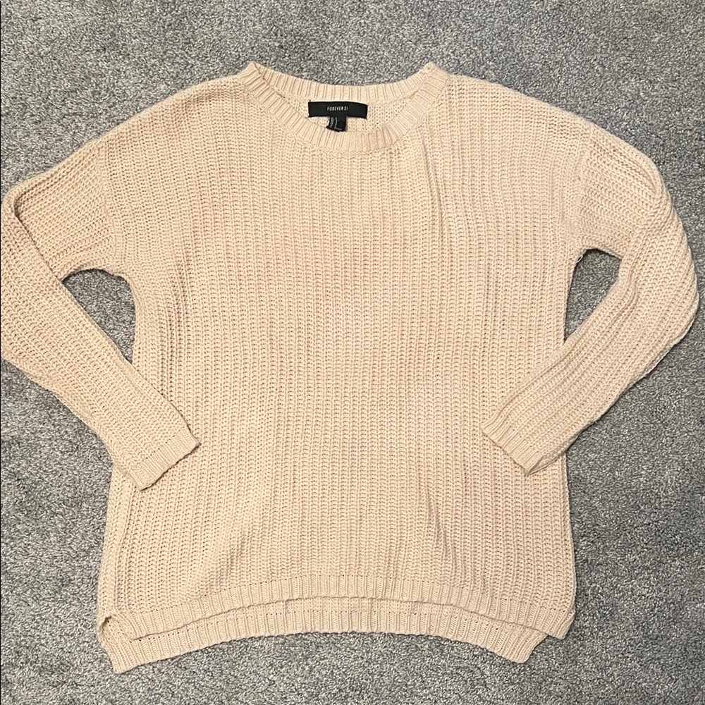 Forever 21 Beige Knit Sweater